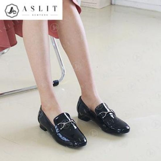 [애슬릿]여자 라운드 버클 스트랩 로퍼 구두 2cm