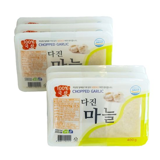 냉동 다진마늘 400g x 3 x 2 조미료
