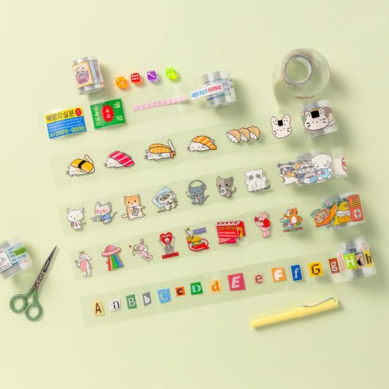 아르디움 멀티 롤스티커 - 유리컵 전사지 방수 스티커