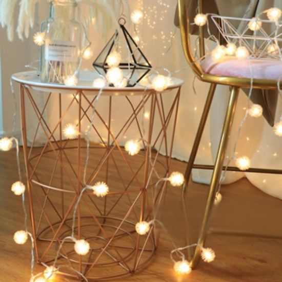 20구 눈송이 와이어 전구(웜색) (3M)