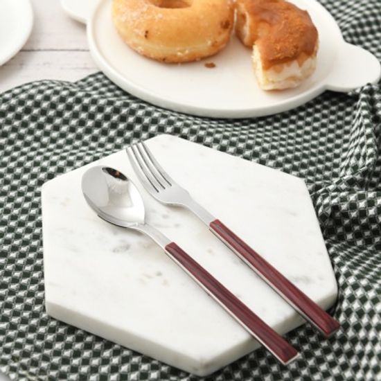 퀴드노비 레트로 커트러리 4인 수저 디저트 세트