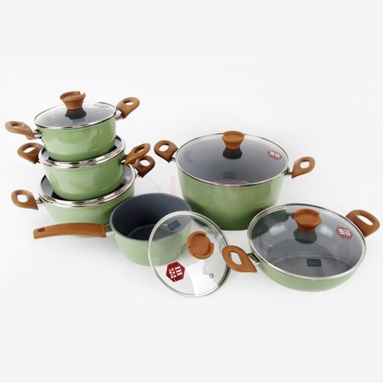 올리브 그린 IH 인덕션 냄비 6종
