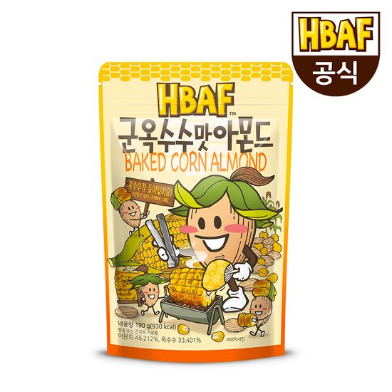 HBAF 바프 군옥수수맛 아몬드 190g