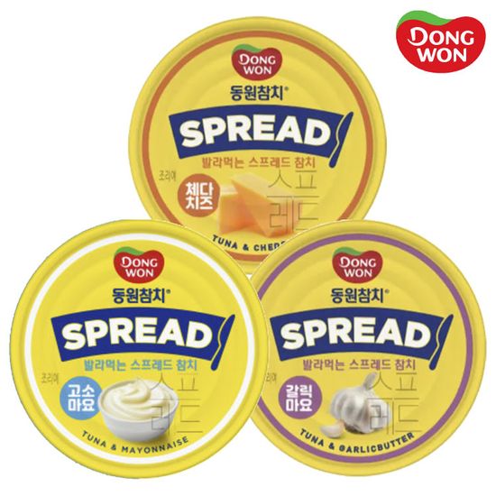 [동원] 동원참치 스프레드 100g *8개(고소/갈릭/체다)
