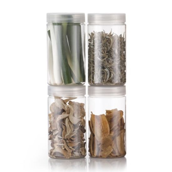 냉장고 원형 보관용기(중) 4개+스티커