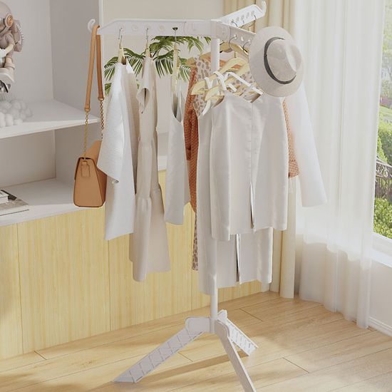 접이식 스탠드 이동식 행거 선반 시스템 옷장 옷걸이