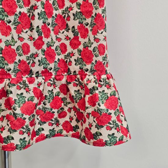 [원 아뜰리에] 빈티지 레드로즈 프릴 원피스형 앞치마