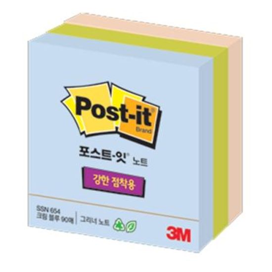 포스트잇 654SSN(3색)슈퍼스티키 124391