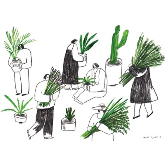 식물 가꾸기 / 일러스트 액자