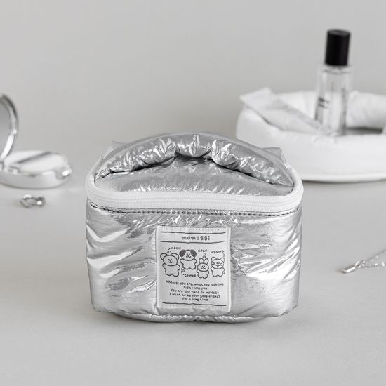 모모씨 마시멜로 데일리 메이크업 파우치 silver