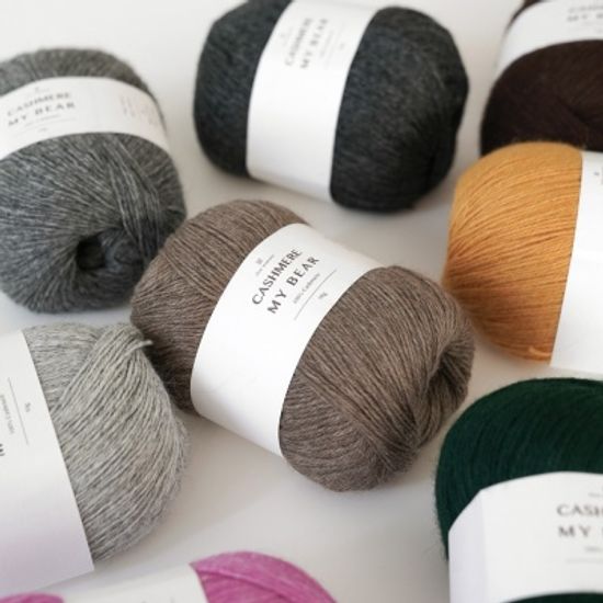 캐시미어 마이베어 / 고급 캐시미어실 대바늘뜨개질