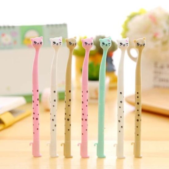 파스텔 고양이 젤펜 캐릭터펜
