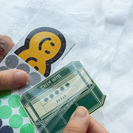 루카랩 아카이브 6공 글리터 PVC 지퍼백