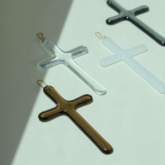 Glass Hanging Cross 유리 벽걸이 십자가