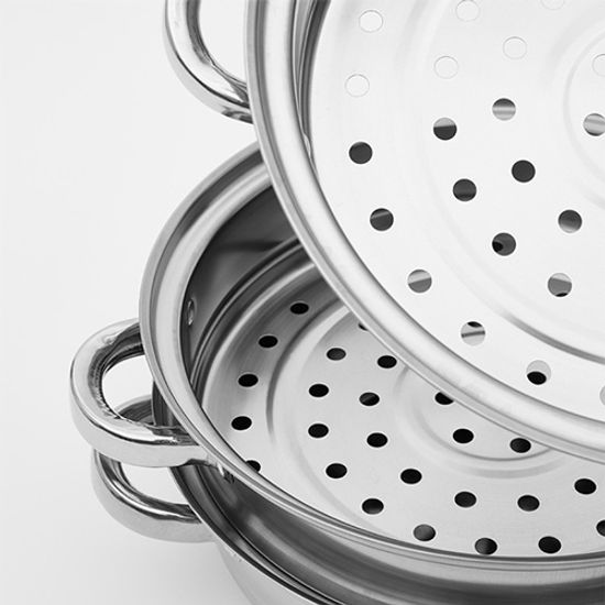 코벤 스텐레스 3단 찜 전골 멀티 냄비 COV-03SS