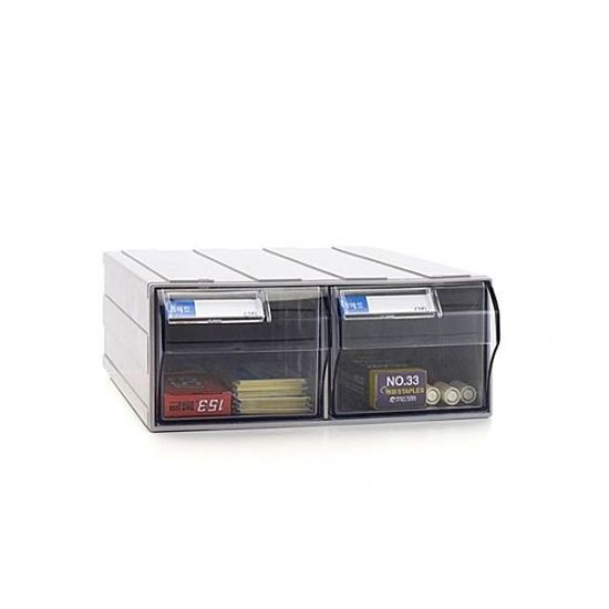 26.8x34.5x11cm 2칸연결수납함(W253436)