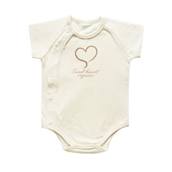 스윗하트 오가닉 하트 바디슈트(여름용 0개월-18개월용)