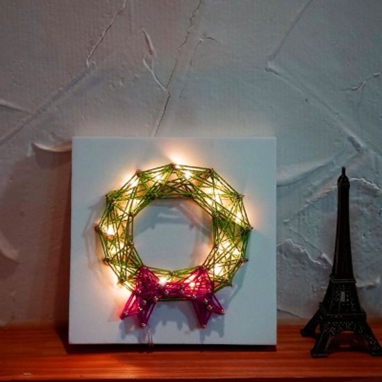 LED 꼬마 원형트리 스트링아트 만들기 패키지 DIY