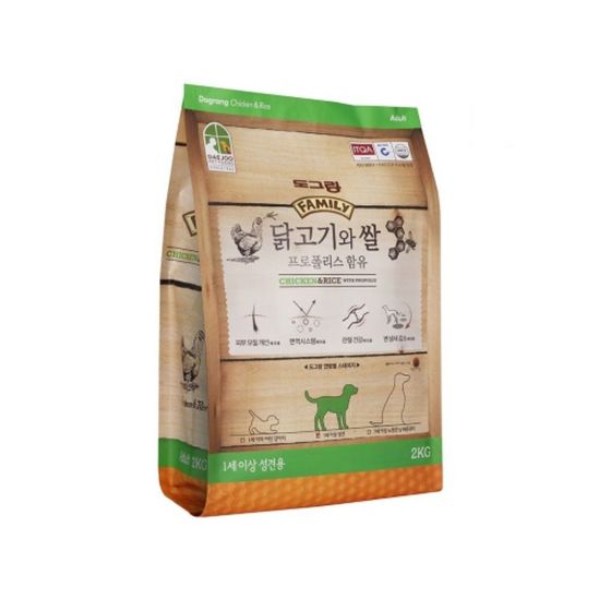 독 사료 훼미리 닭고기와 쌀 어덜트 2kg(WBD47EE)