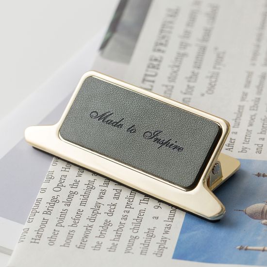 [무료각인]집게형 북클립 천연소가죽 북스토퍼