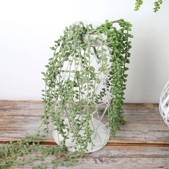 고속터미널꽃시장 녹영 콩란 조화 85cm 행잉플랜트