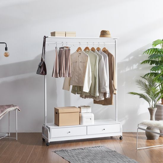 옷걸이 행거 피팅룸 하단서랍 80cm P00000HK