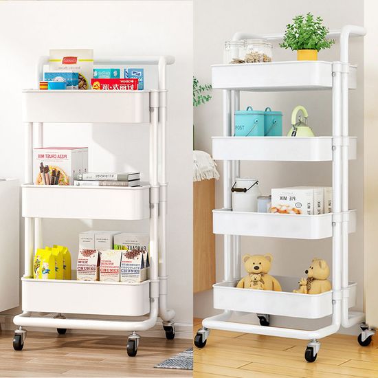 선반 기저귀 수납 정리함 주방 트롤리 3단 4단 E358-O