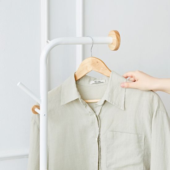 바인 키 낮은 스탠드 행거