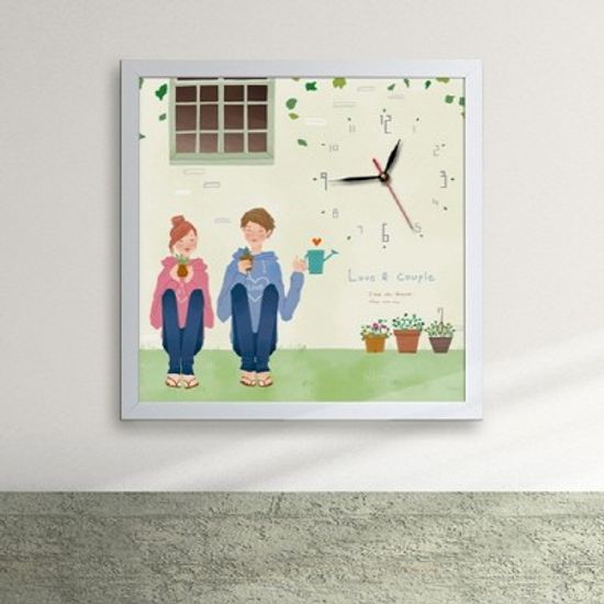 iy157-커플룩 데이트 액자시계