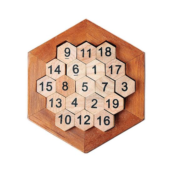 벌집 스도쿠 숫자 놀이판 나무 육각 보드게임 B813
