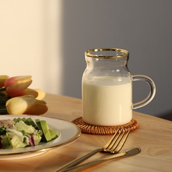 골드라인 밀키 내열유리 머그 330ml