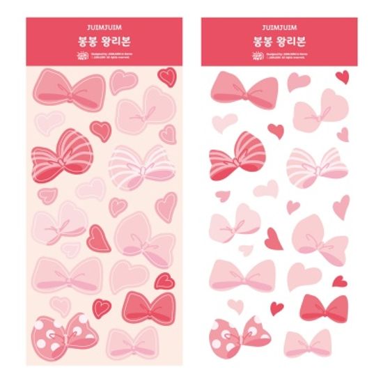봉봉 왕리본 씰 스티커