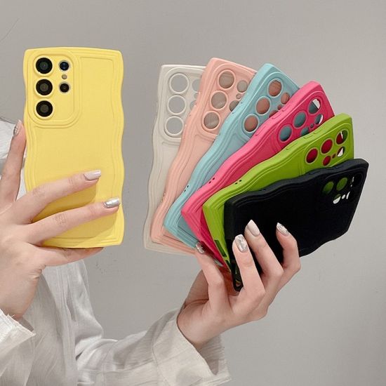 갤럭시s24 울트라 플러스 예쁜 컬러 물결 젤리 케이스