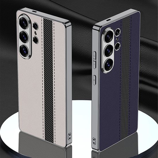 갤럭시 s26울트라 가죽 카본 패턴 스티치 슬림 케이스