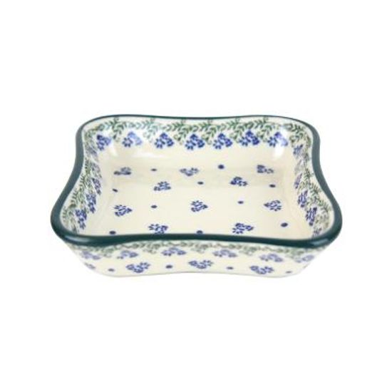 폴란드그릇 아티스티나 핸드메이드 낮은사각 패턴1890