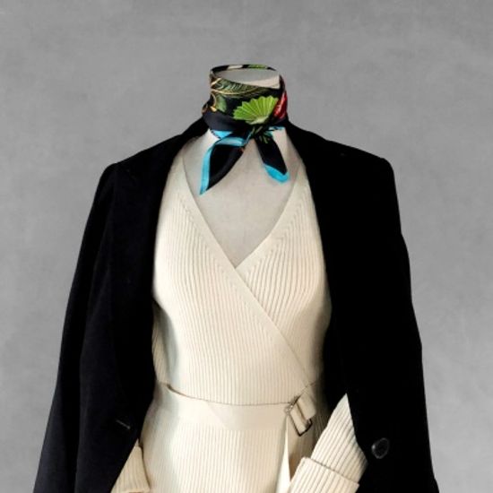 [베네]보테니컬 실크 쁘띠 스카프