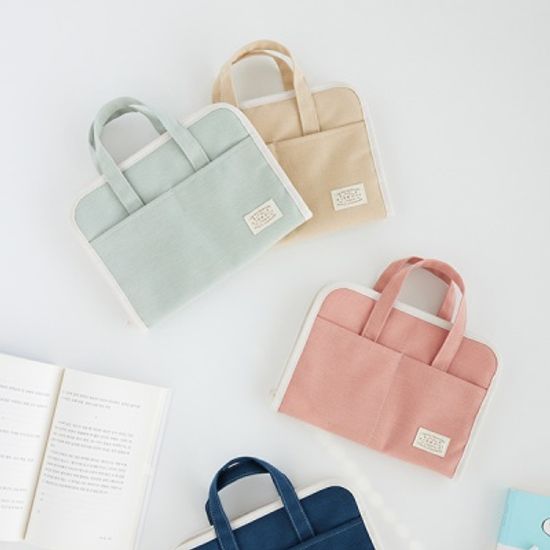 스티치 핸디 북 파우치 (4종)