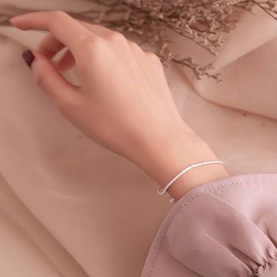 S925실버팔찌 심플 은팔찌(WCAB221)