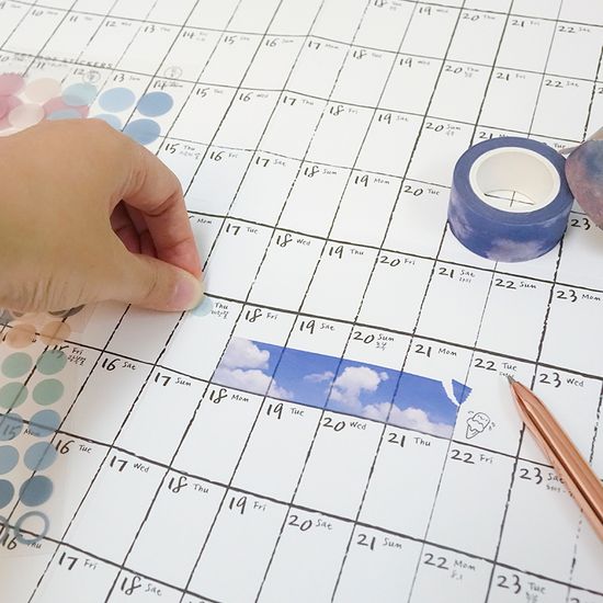 멜로우 두들 연간 플래너 2026 달력 1매+스티커3매