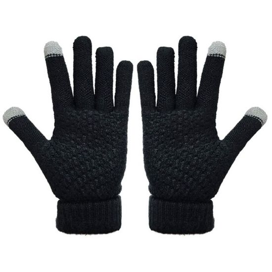 무지 퀼팅 터치 스크린 장갑 블랙(WFHFXC2)