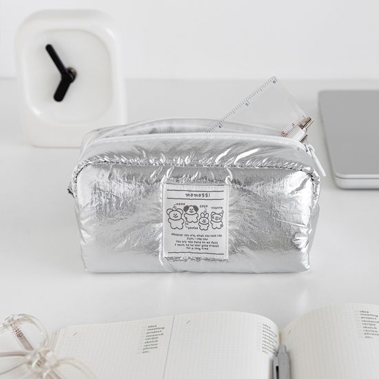 모모씨 마시멜로 펜슬파우치 silver