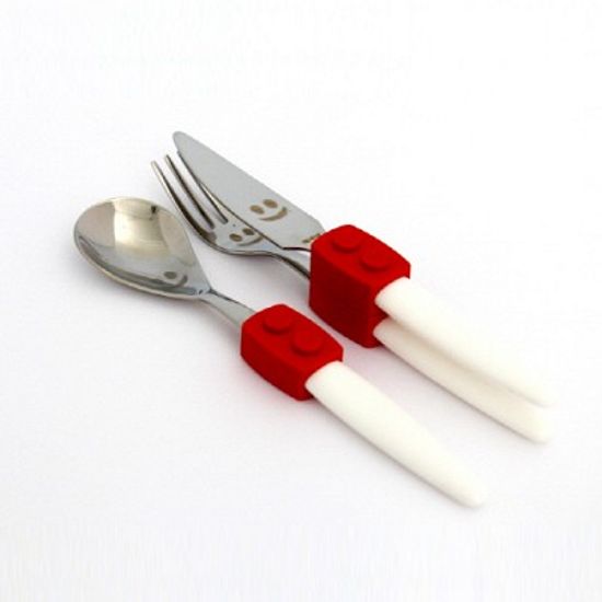 리바도시 트레빔비 클릭[레고] 유아용커트러리 3p셋트[레드]