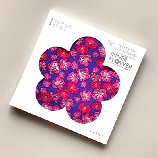 제이씨핸즈 이너플라워손수건 02_Flower of RedViolet