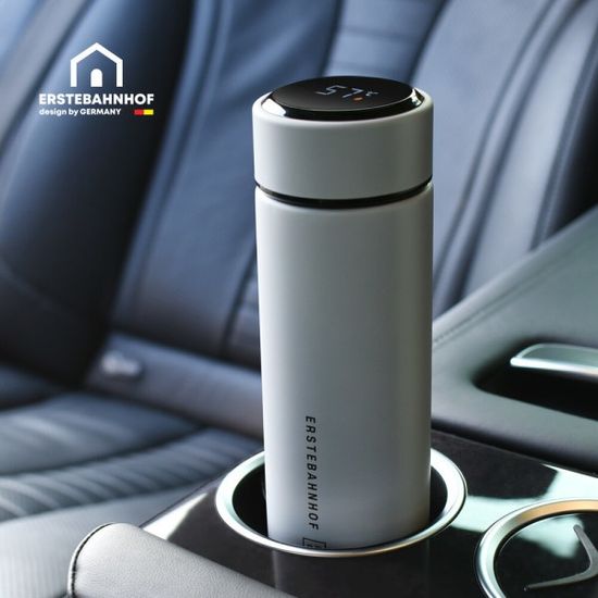 캠핑 직장인 온도 측정 보온 보냉 텀블러 500ml화이트