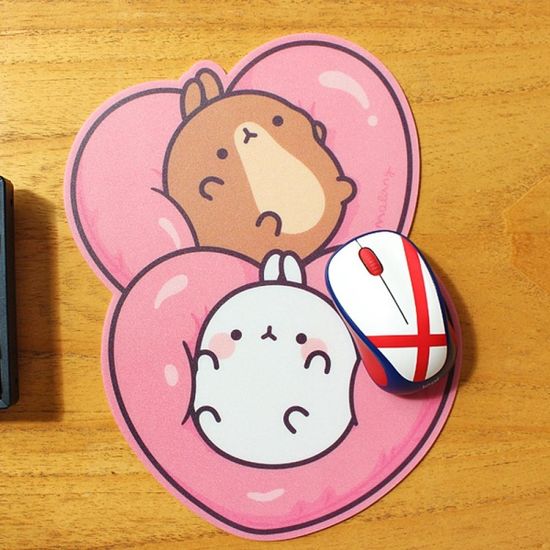 몰랑 하트쿠션 마우스패드