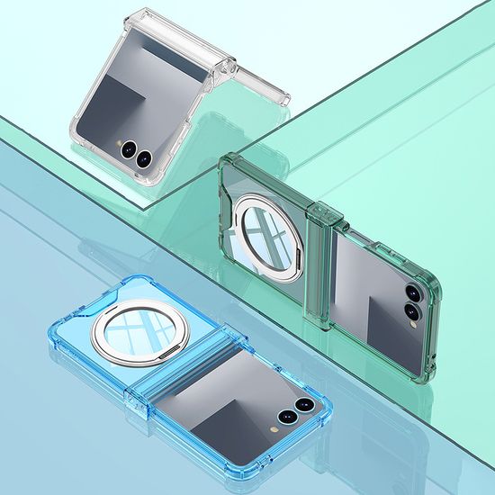 갤럭시 z플립7 링 그립 맥세이프 투명 힌지 폰 케이스