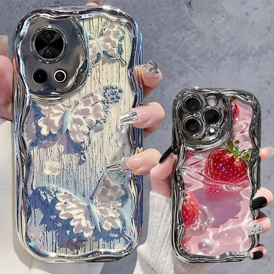 갤럭시 s26 25 24 23 감성 꽃 나비 미러 물결 케이스