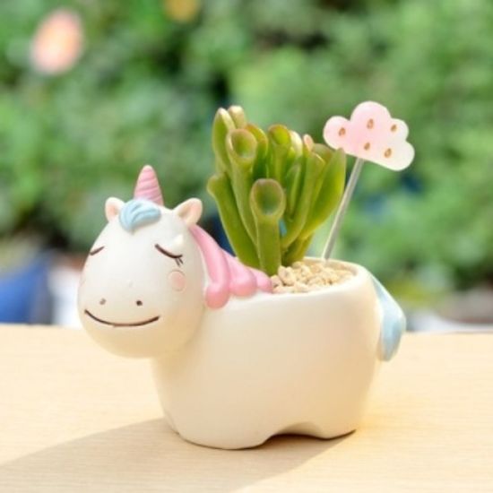 ROOGO 루고 다육이 화분 캐릭터 동물 화분 유니콘