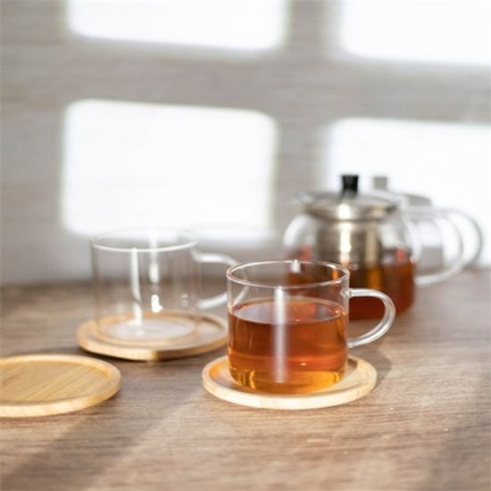 우드 컵받침 티코스터 - 원형