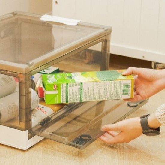 다용도 오픈형 이동식 투명 폴딩박스 3colors